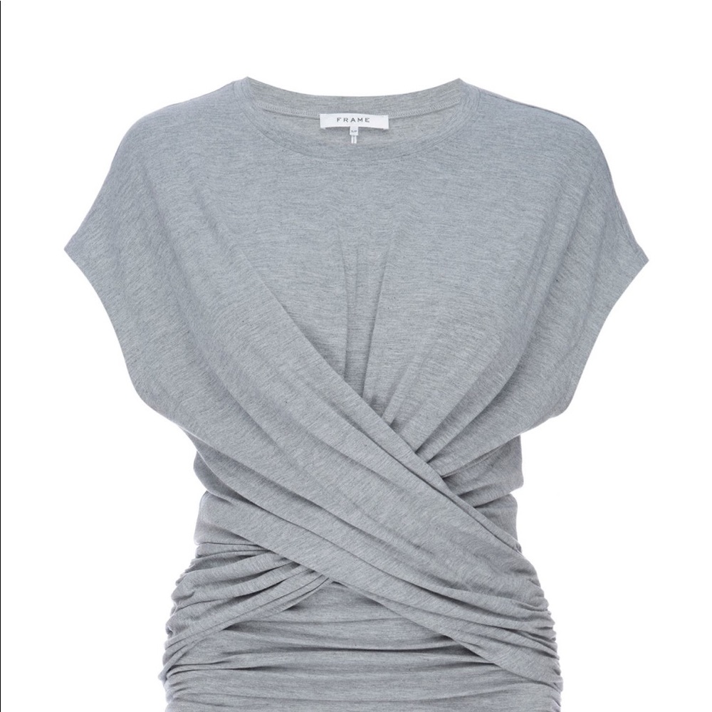 FRAME ruched criss cross dress Medium nwt